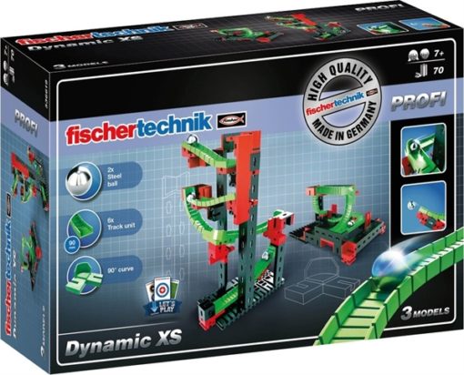 Opakowanie zawierające zestaw elementów do budowy kulodromu Dynamic XS firmy Fischertechnik